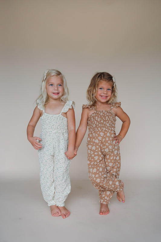 Paisley Smocked Ruffle Jumpsuit