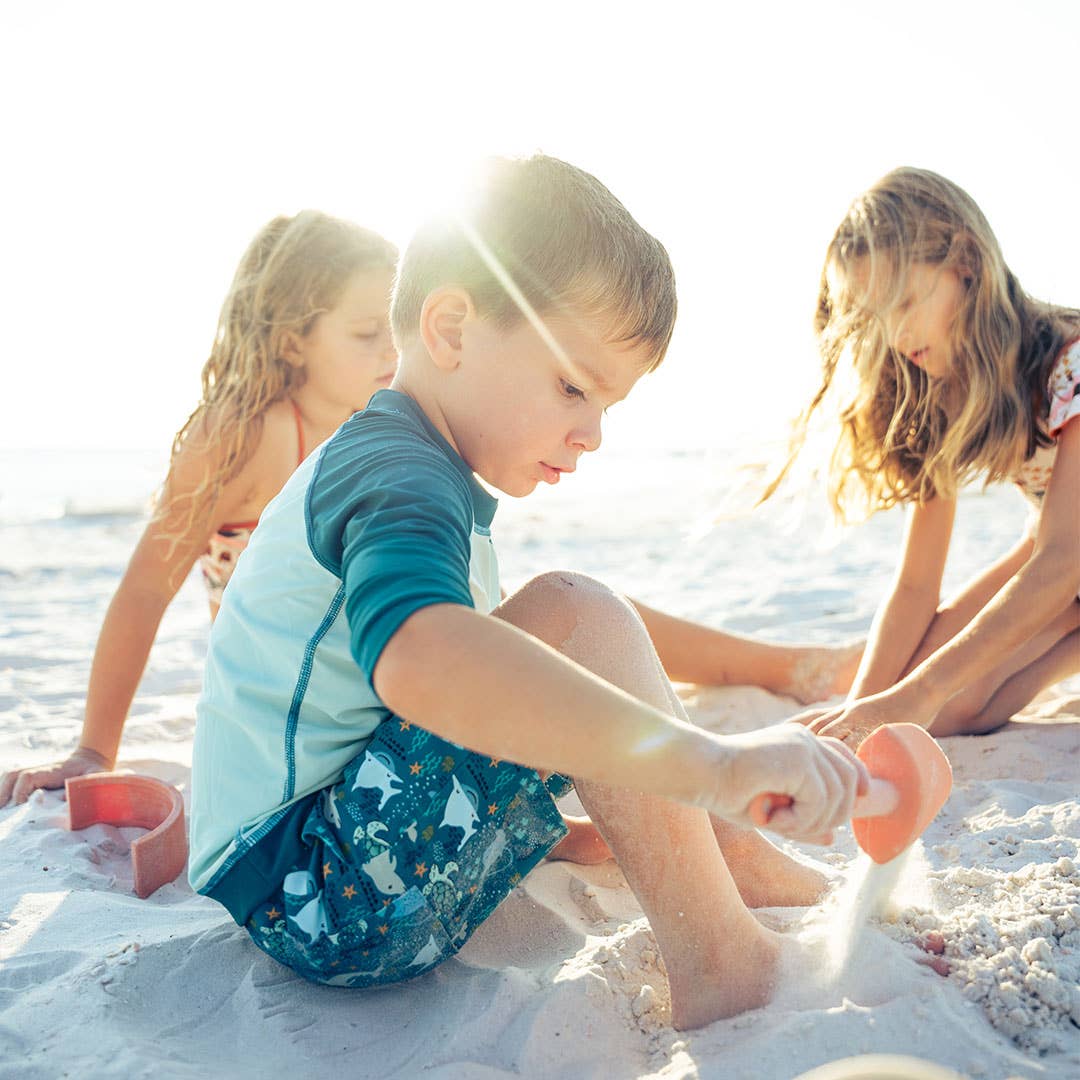 Kids Silicone Beach Bucket and Sand Toys