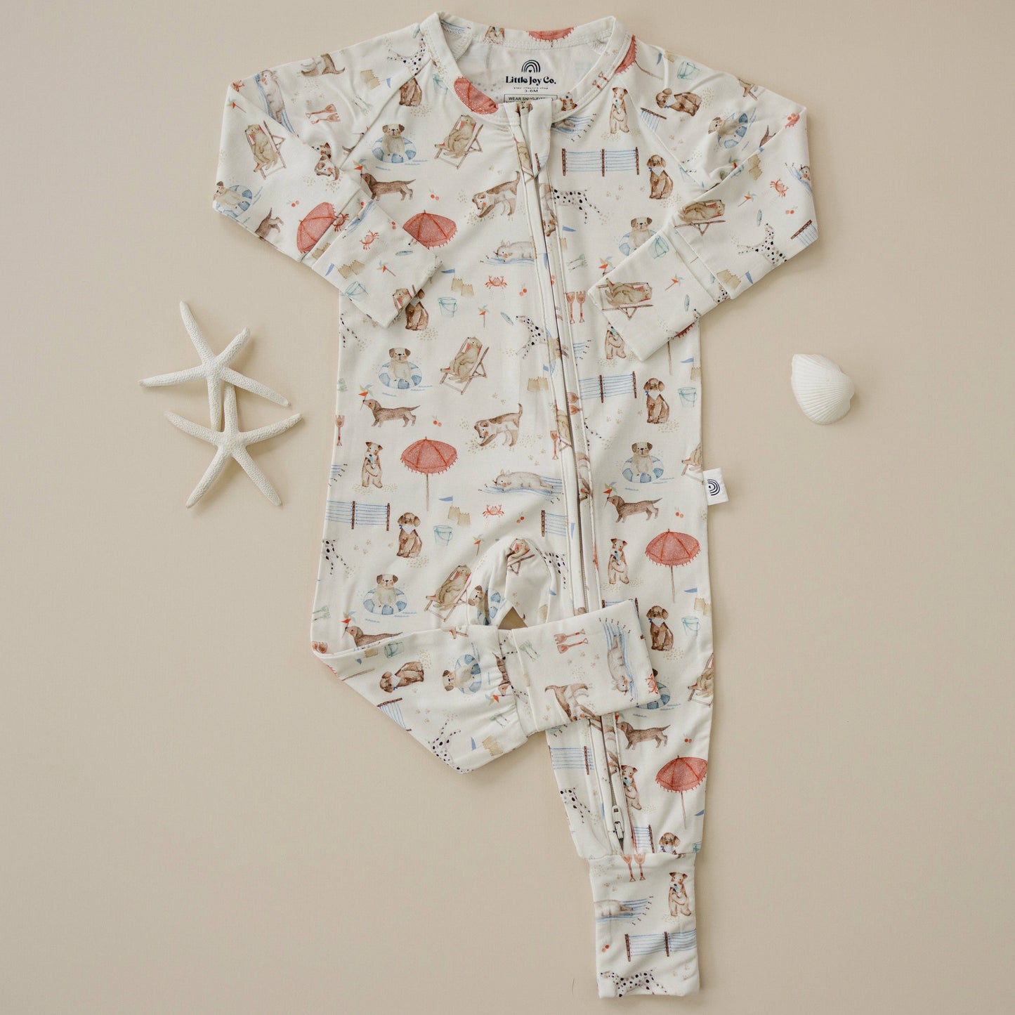 Beach Pawty Bamboo Zippy Romper
