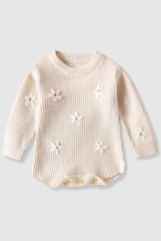 Goldie Floral Knit Onesie