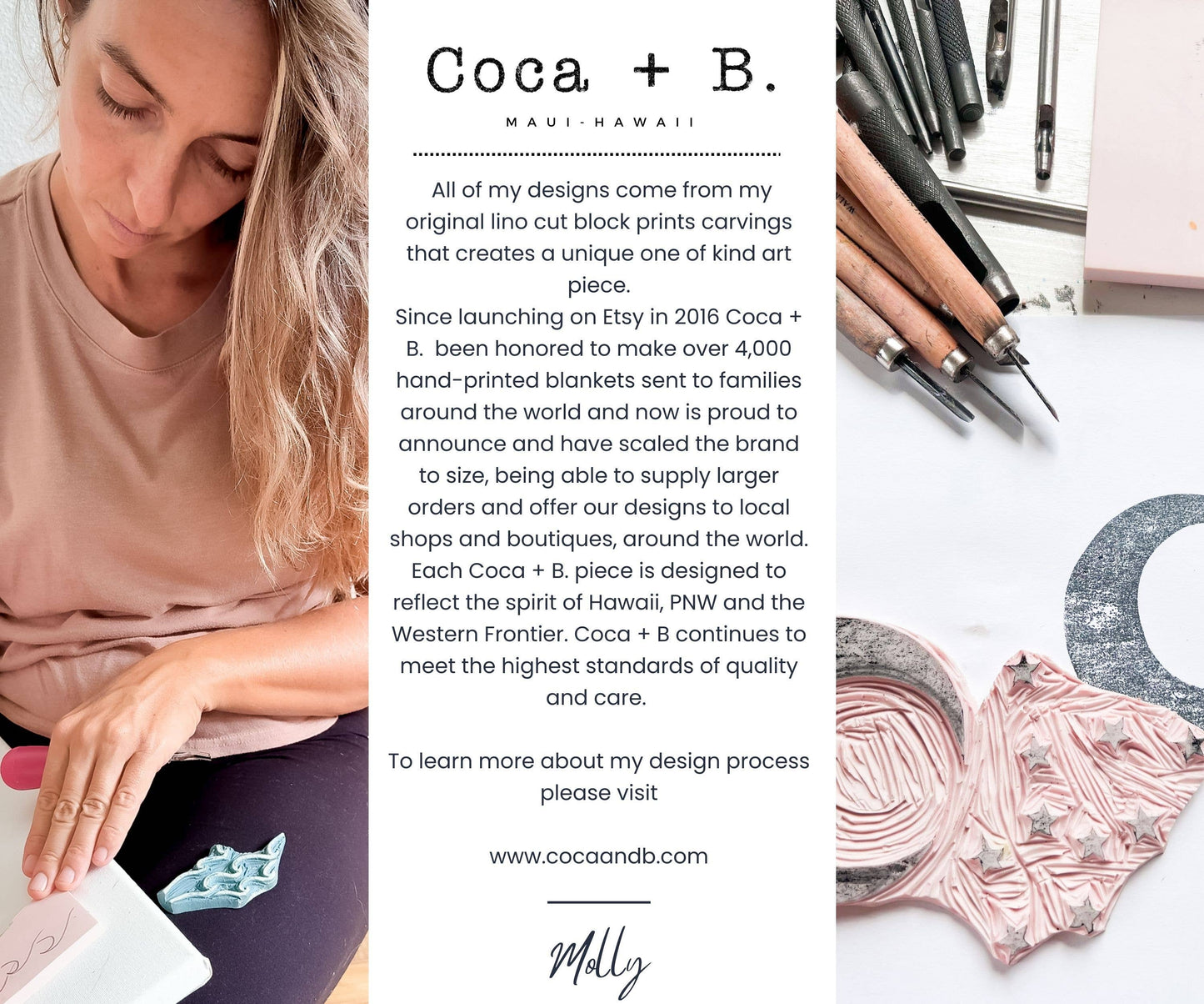 Coca + B Boho Beach Seashell Print Organic Bamboo Muslin Blanket