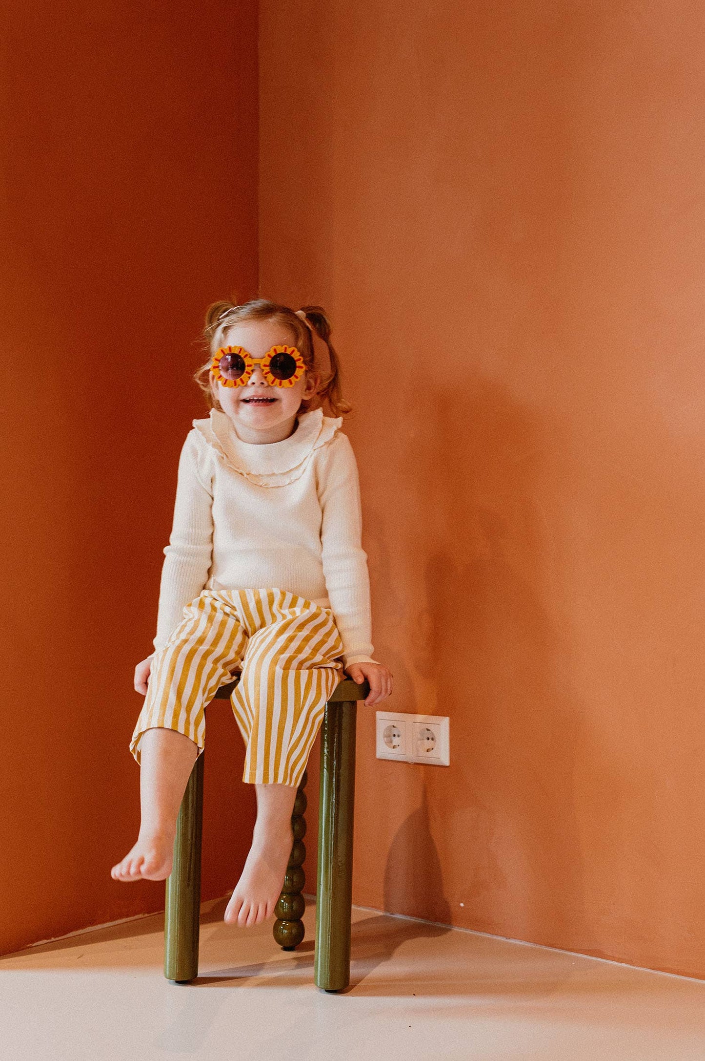 Carter Stripe Pants, Yellow