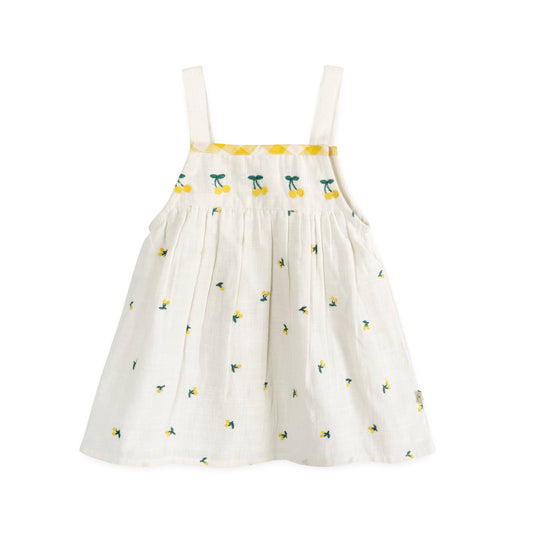 Lulu Embroidered Baby Dress + Bloomer
