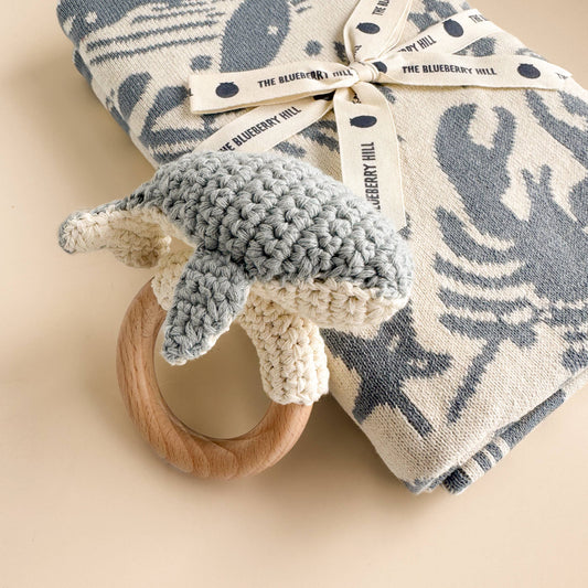 Crochet Rattle: Whale