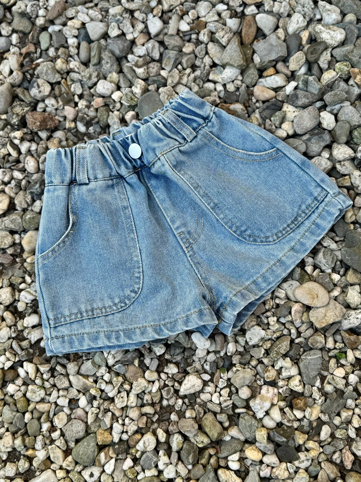 Nova Denim Shorts: Light Blue