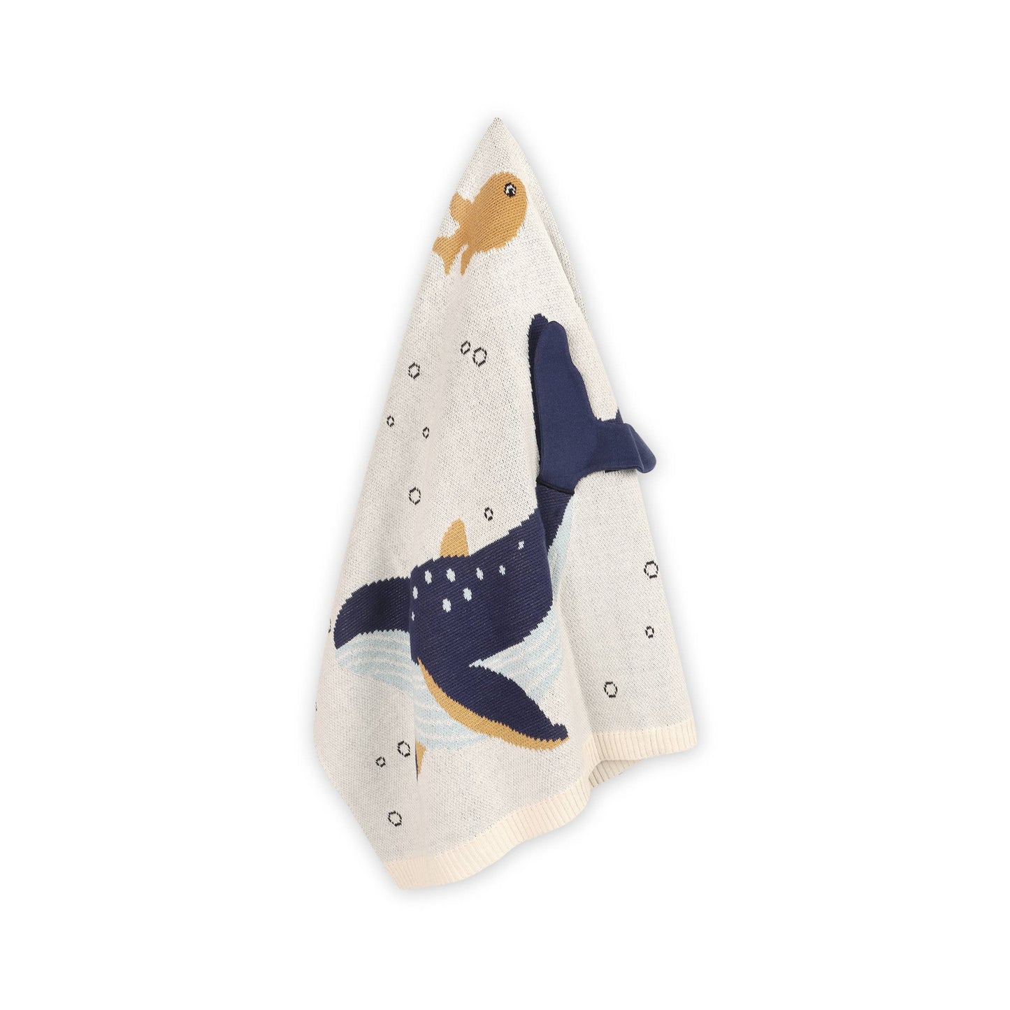 Ocean Life 3D - Organic Jacquard Sweater Knit Baby Blanket