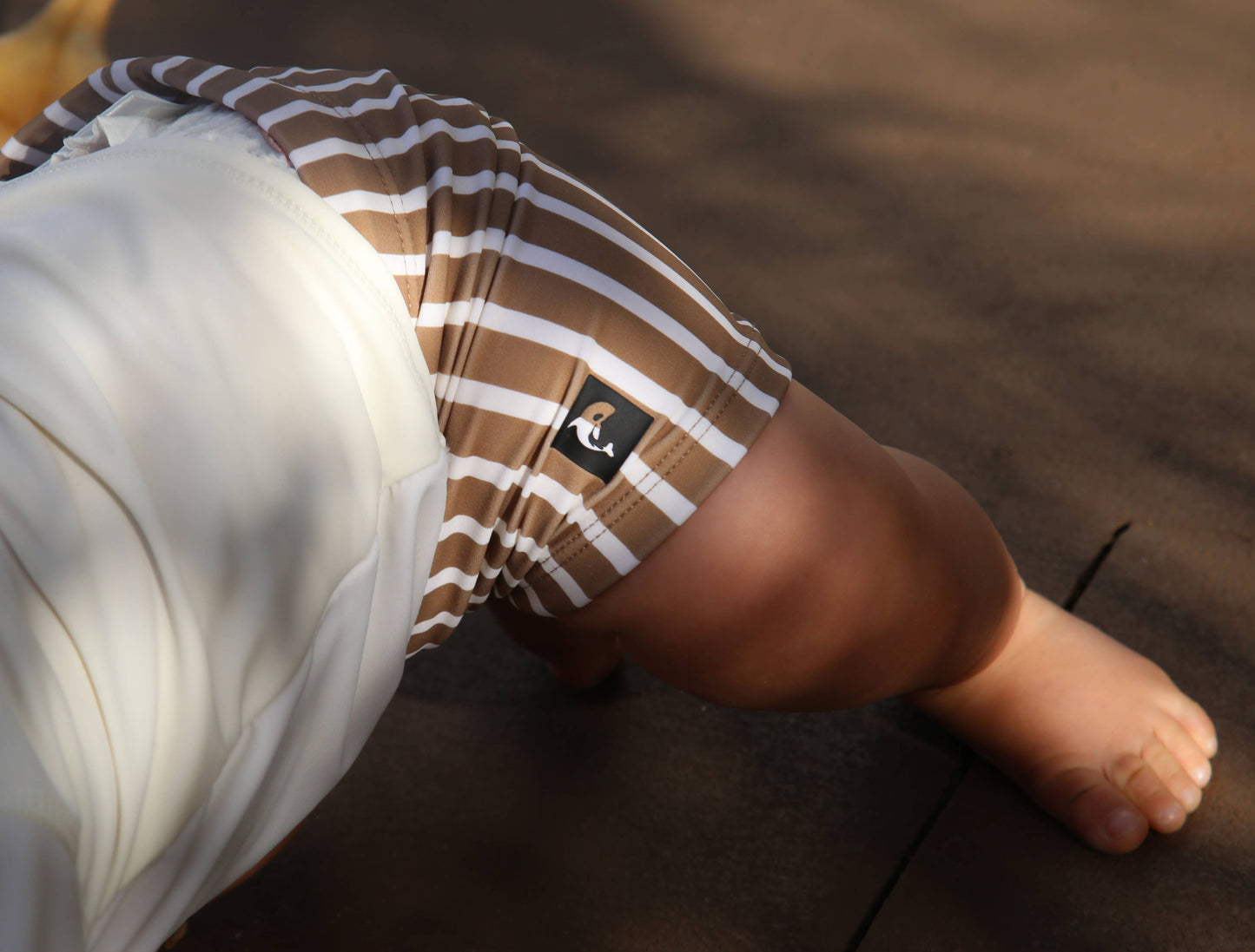 Stripe Swim Boardie Shorts