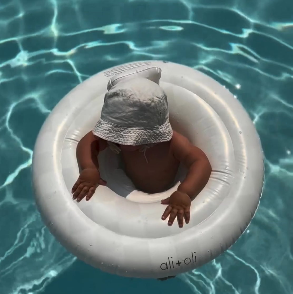 Ali+Oli Baby Swim Seat Ring Pool Float -Checkers