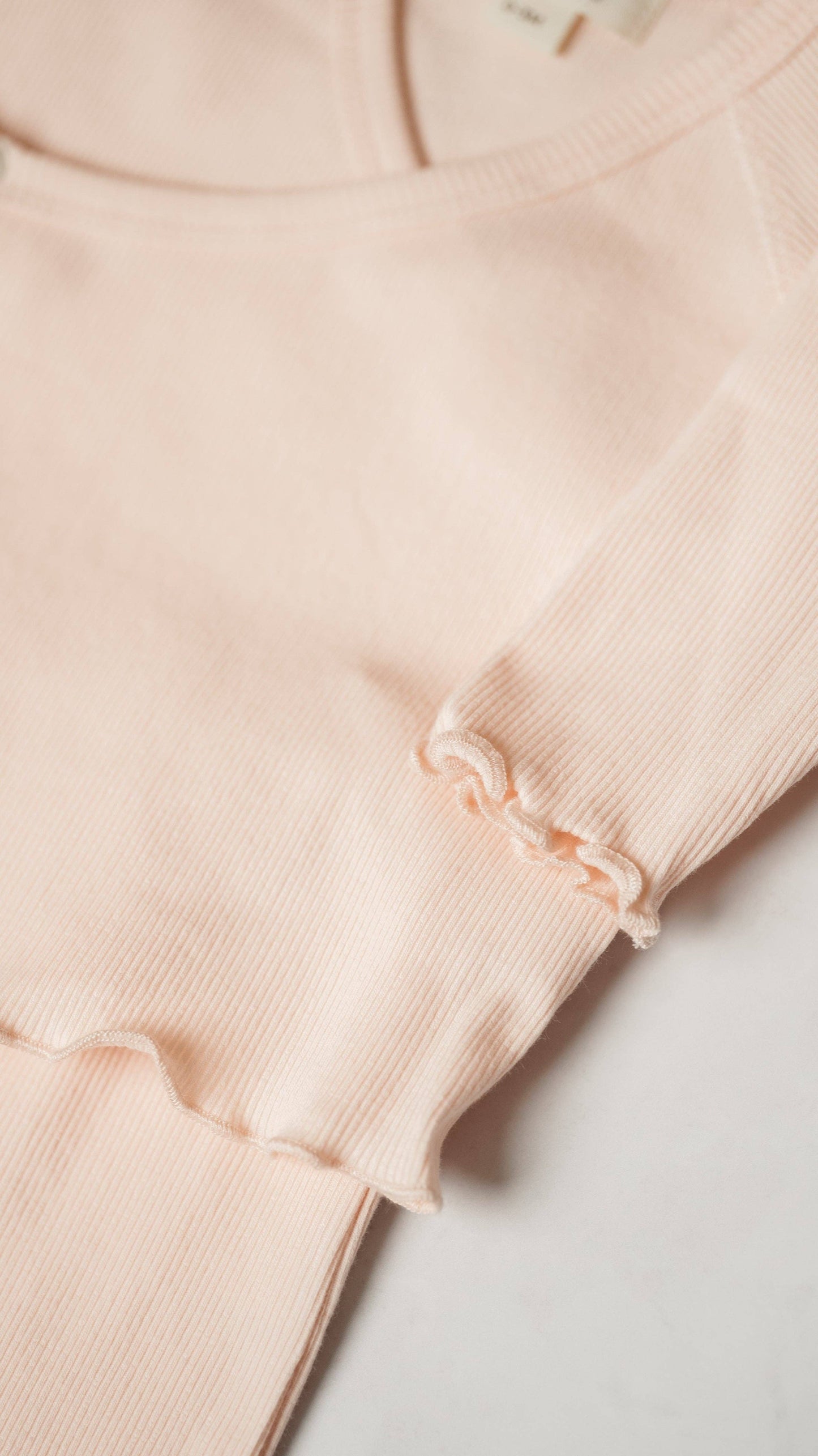 Kimono Ribbed Set: Peony - Newborn