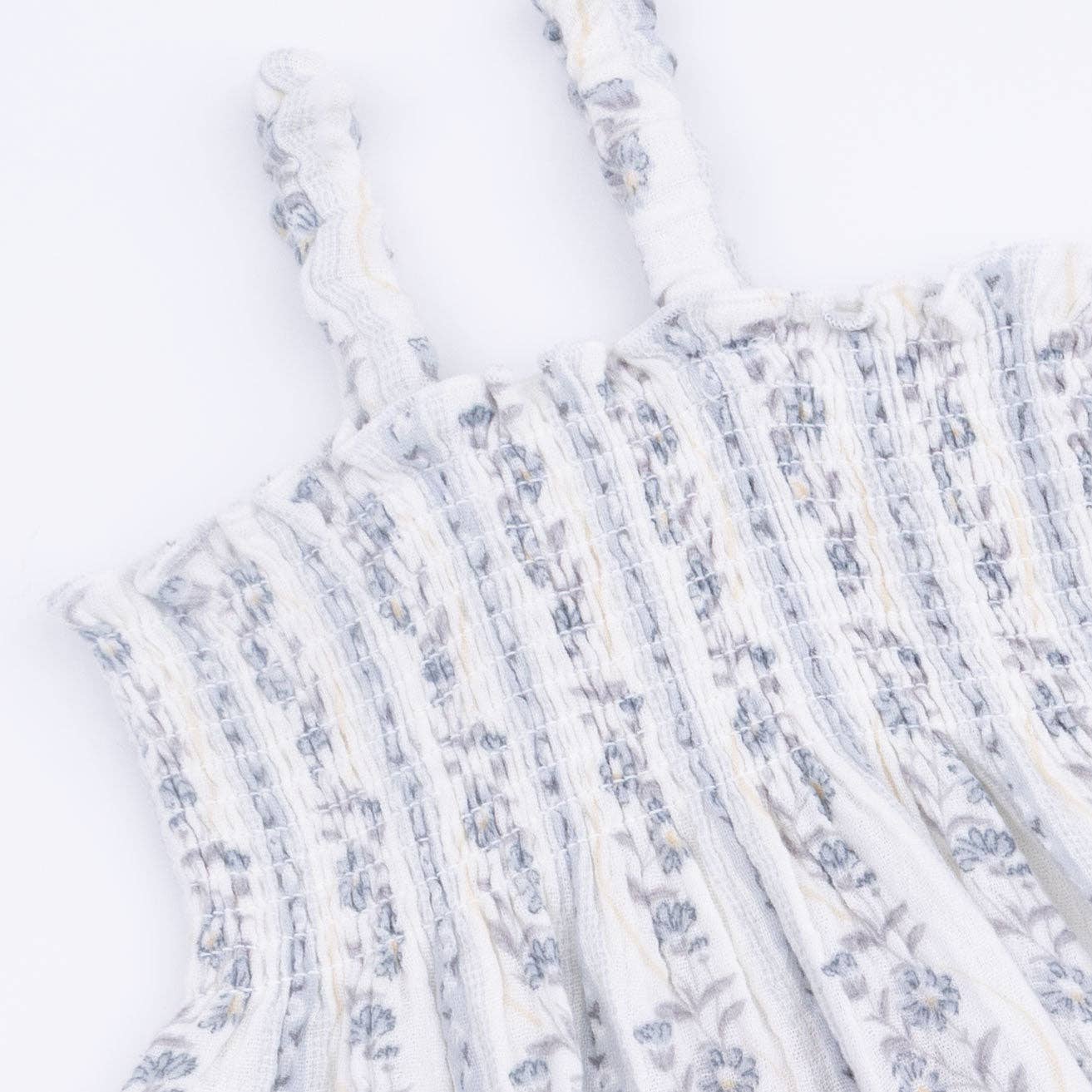 Kimberly Floral Stripe Smocked Romper