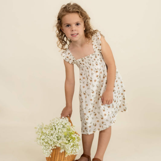 Fleur Organic Smocked Sundress