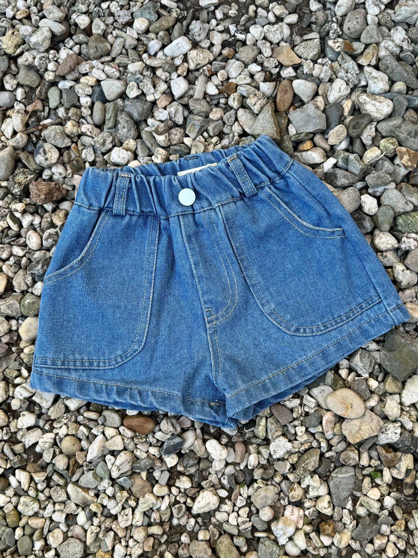 Nova Denim Shorts: Light Blue
