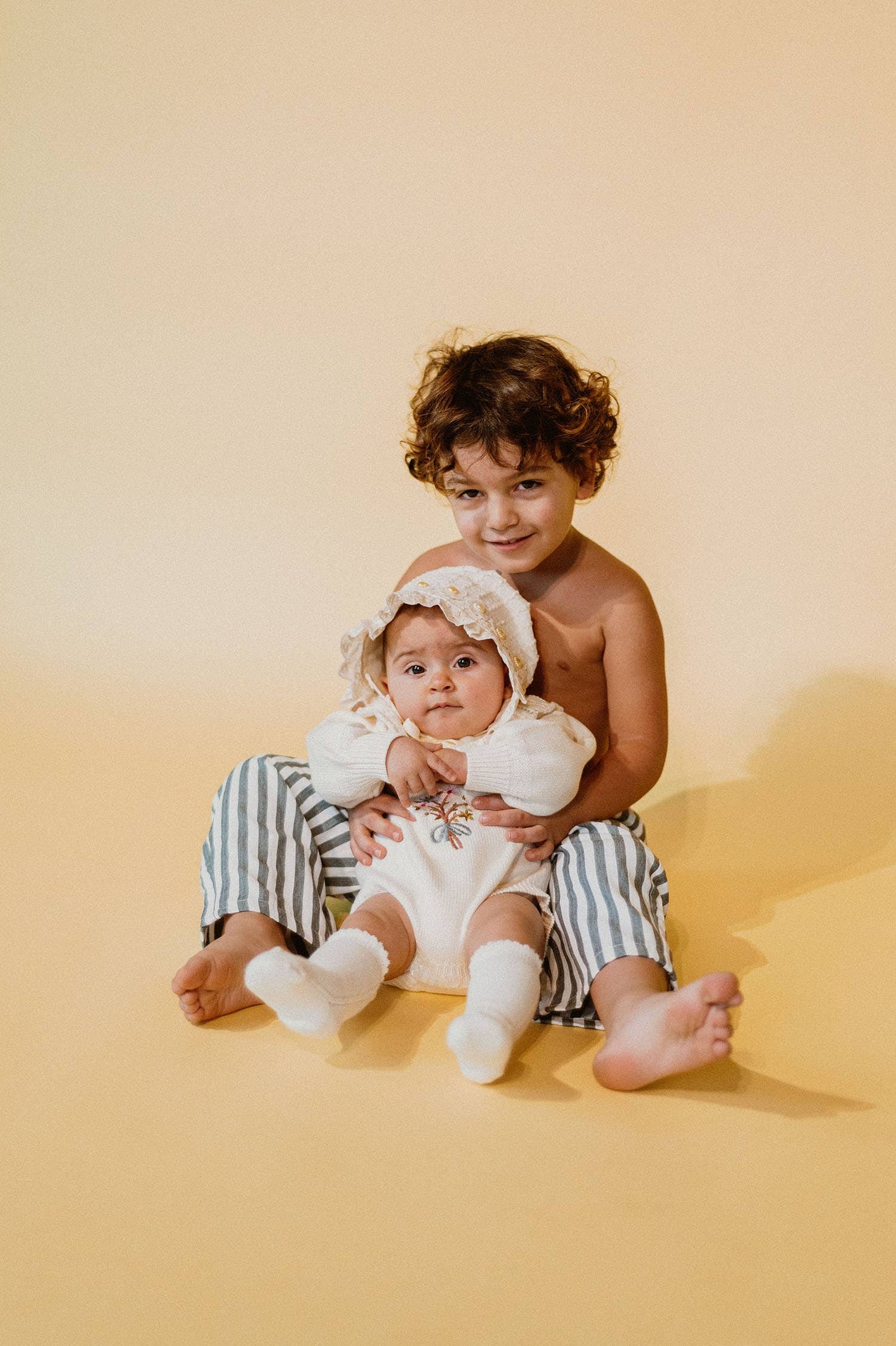 Carter Stripe Pants, Yellow