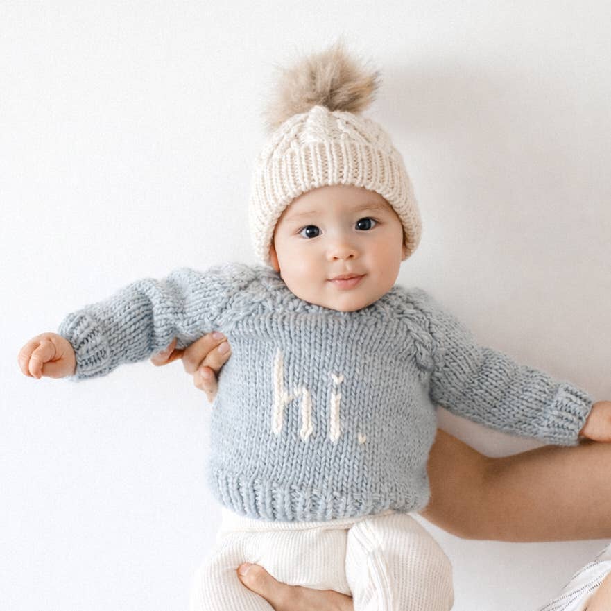 Hi. Surf Blue Crew Neck Sweater