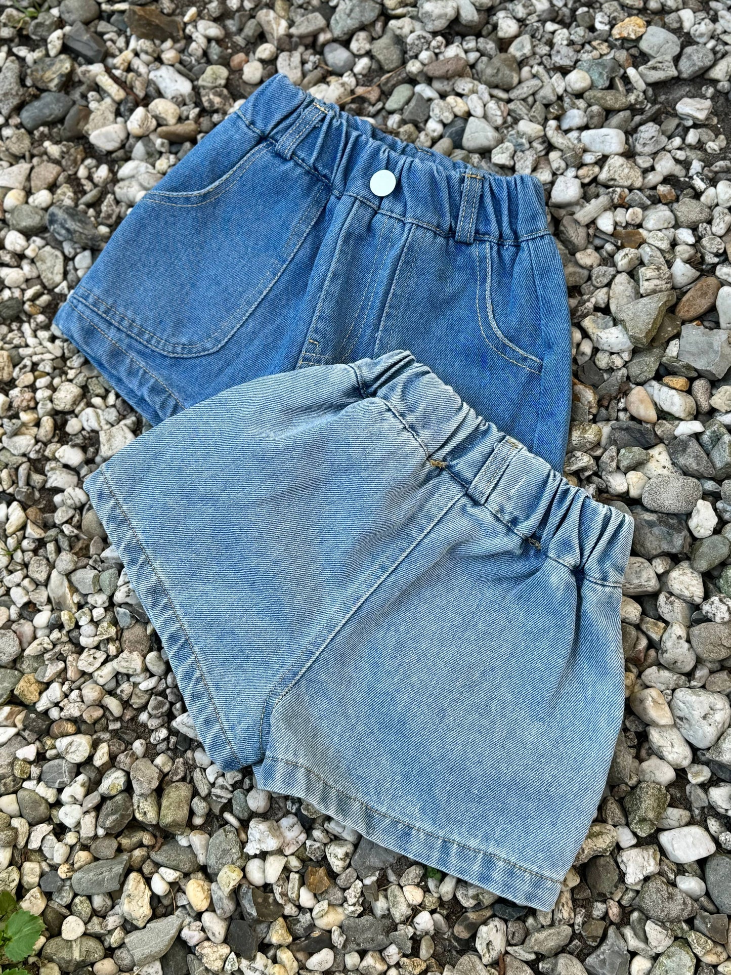 Nova Denim Shorts: Light Blue