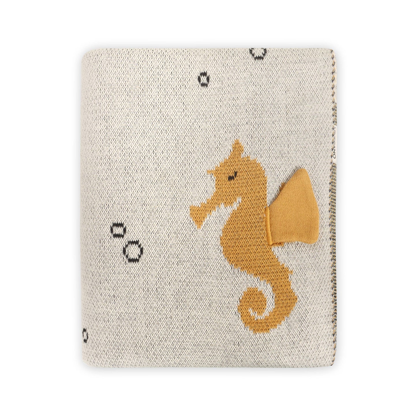 Ocean Life 3D - Organic Jacquard Sweater Knit Baby Blanket