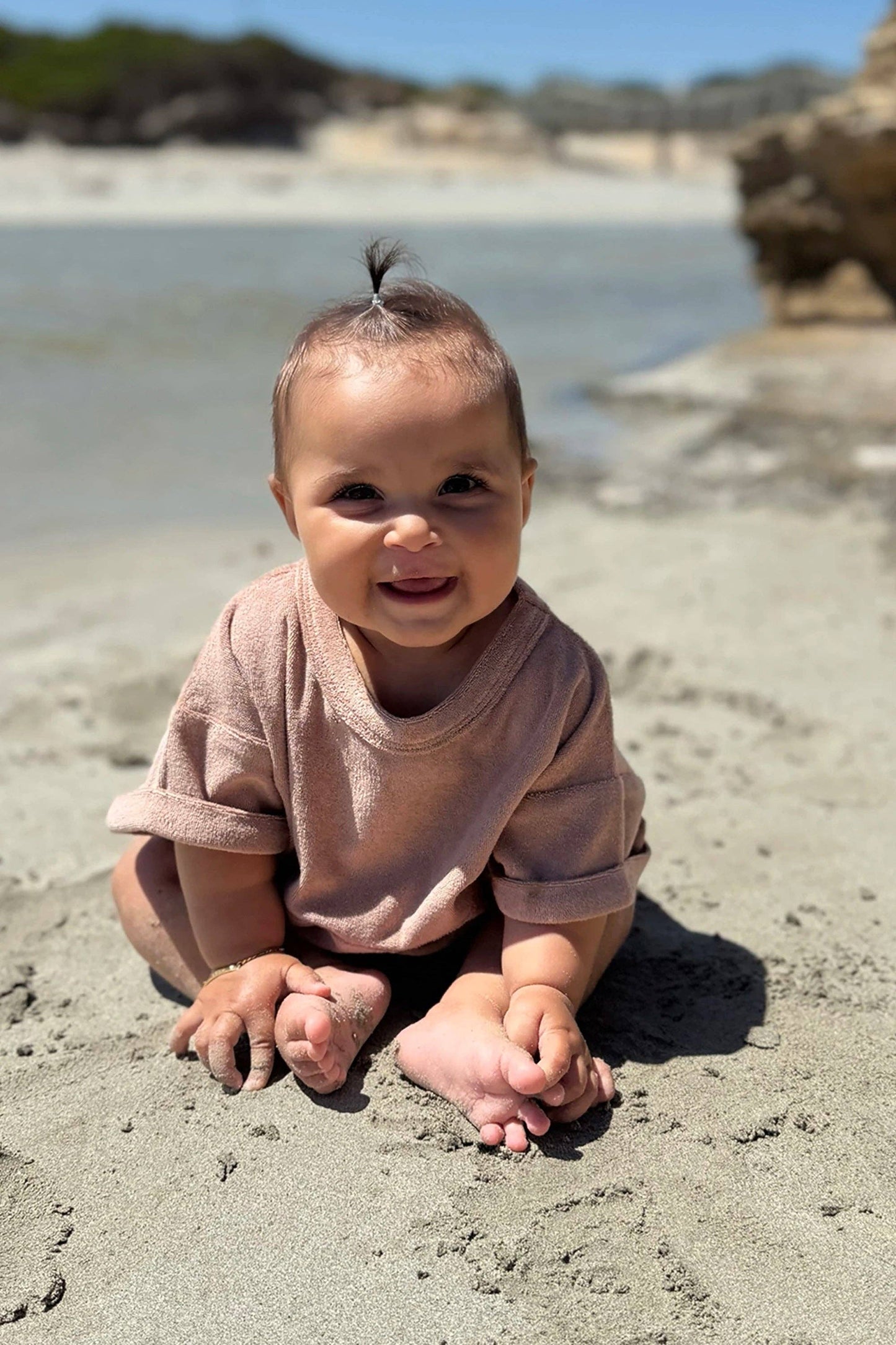 Latte Mini Terry Romper