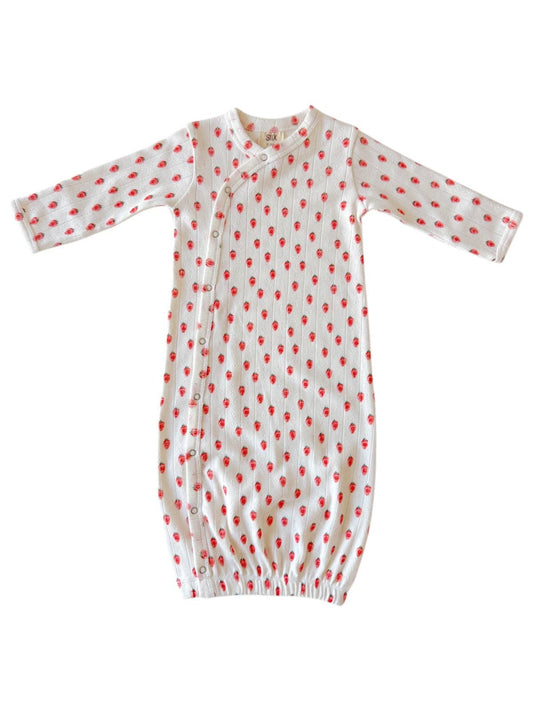 White Strawberry Organic Pointelle Gown