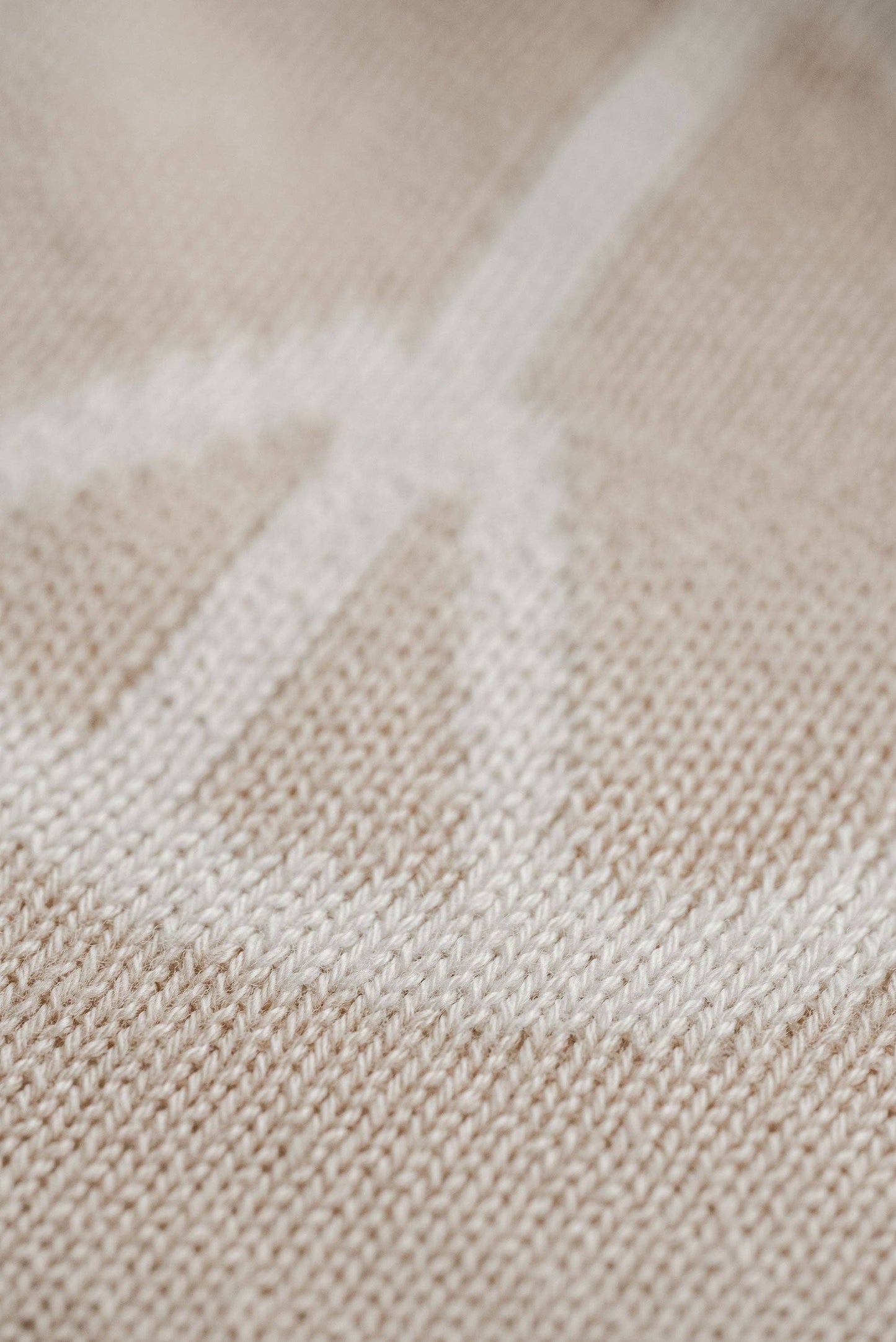 Peace Knit Blanket: Coconut Milk / Oatmeal