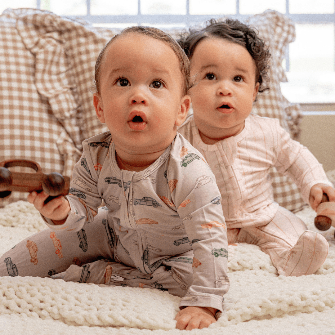 Vintage Vroom 2-Way Zip Footie