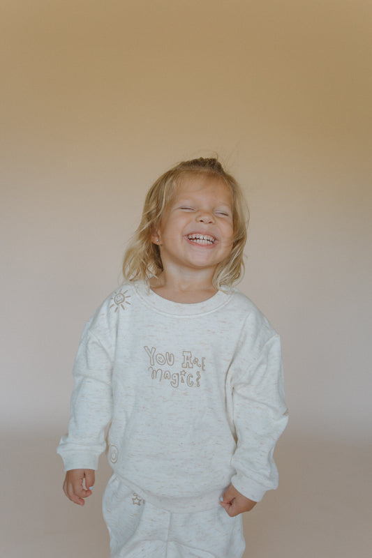 You Are Magic Sweat Set: Heathered Oatmeal