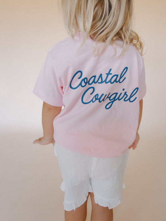 Coastal Cowgirl Surfboard Girls Beach Summer Kid Shirt