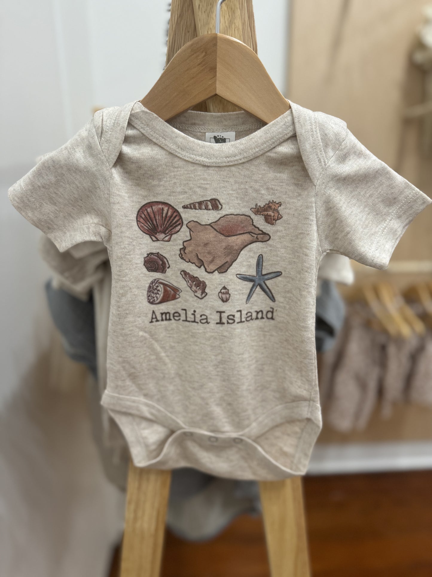 Amelia Island Shell Onesie