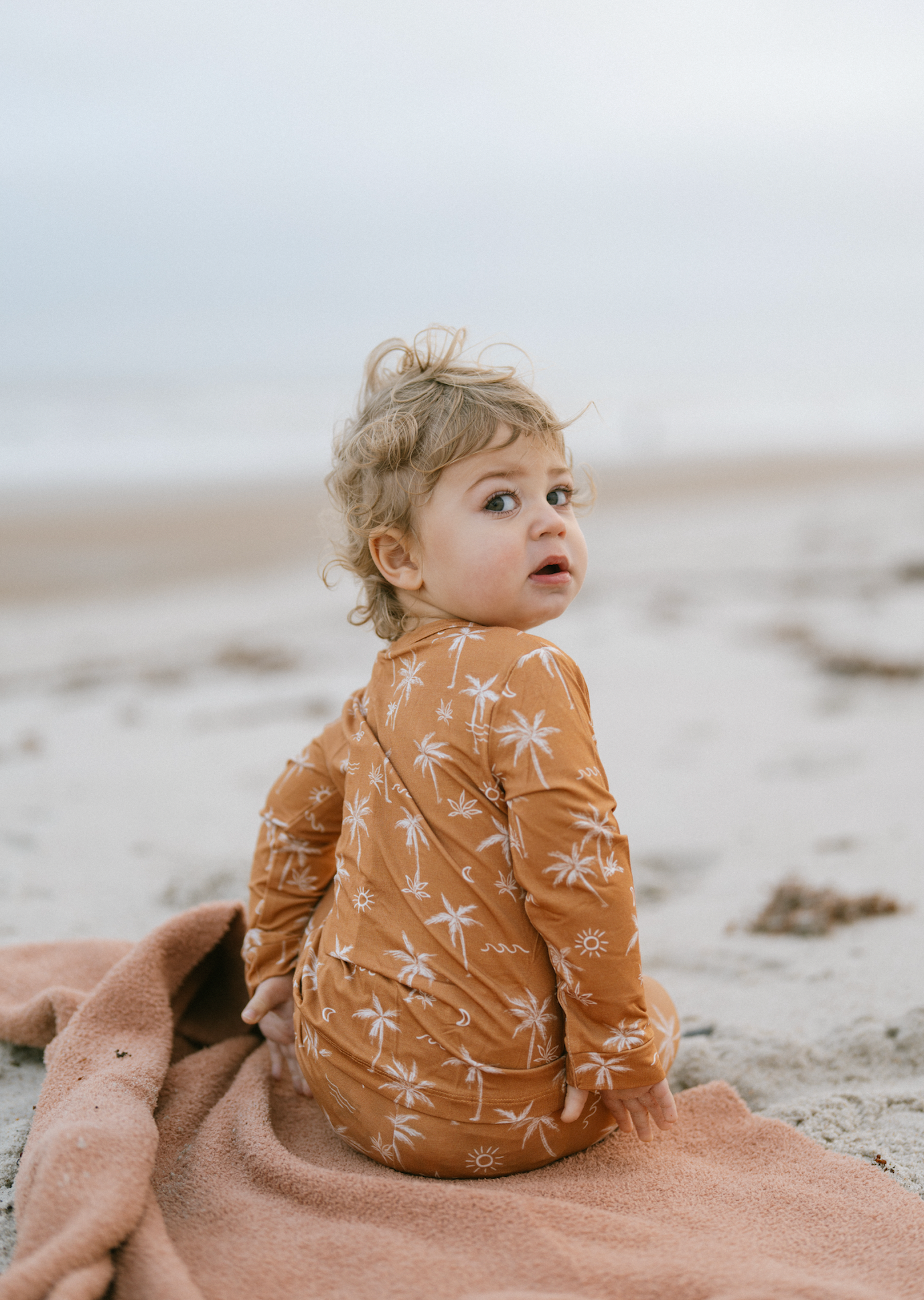 Shwally Palm Camel Bamboo 2 Piece Sleepwear