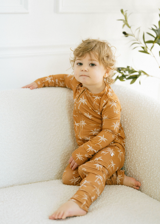 Shwally Palm Camel Bamboo Romper