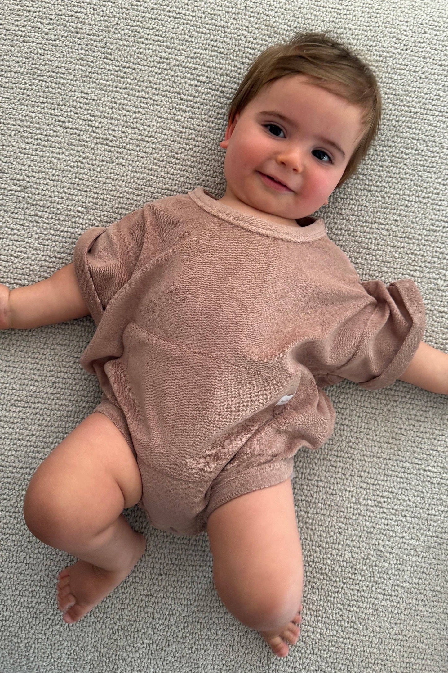 Latte Mini Terry Romper