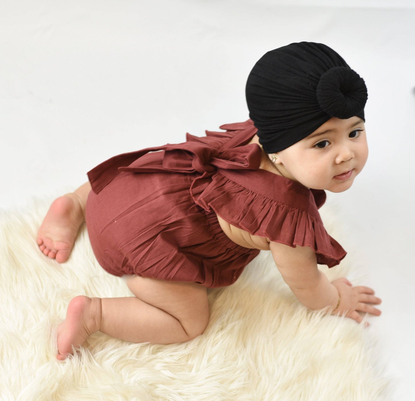 Birdie Ruffled Racer-Back Romper