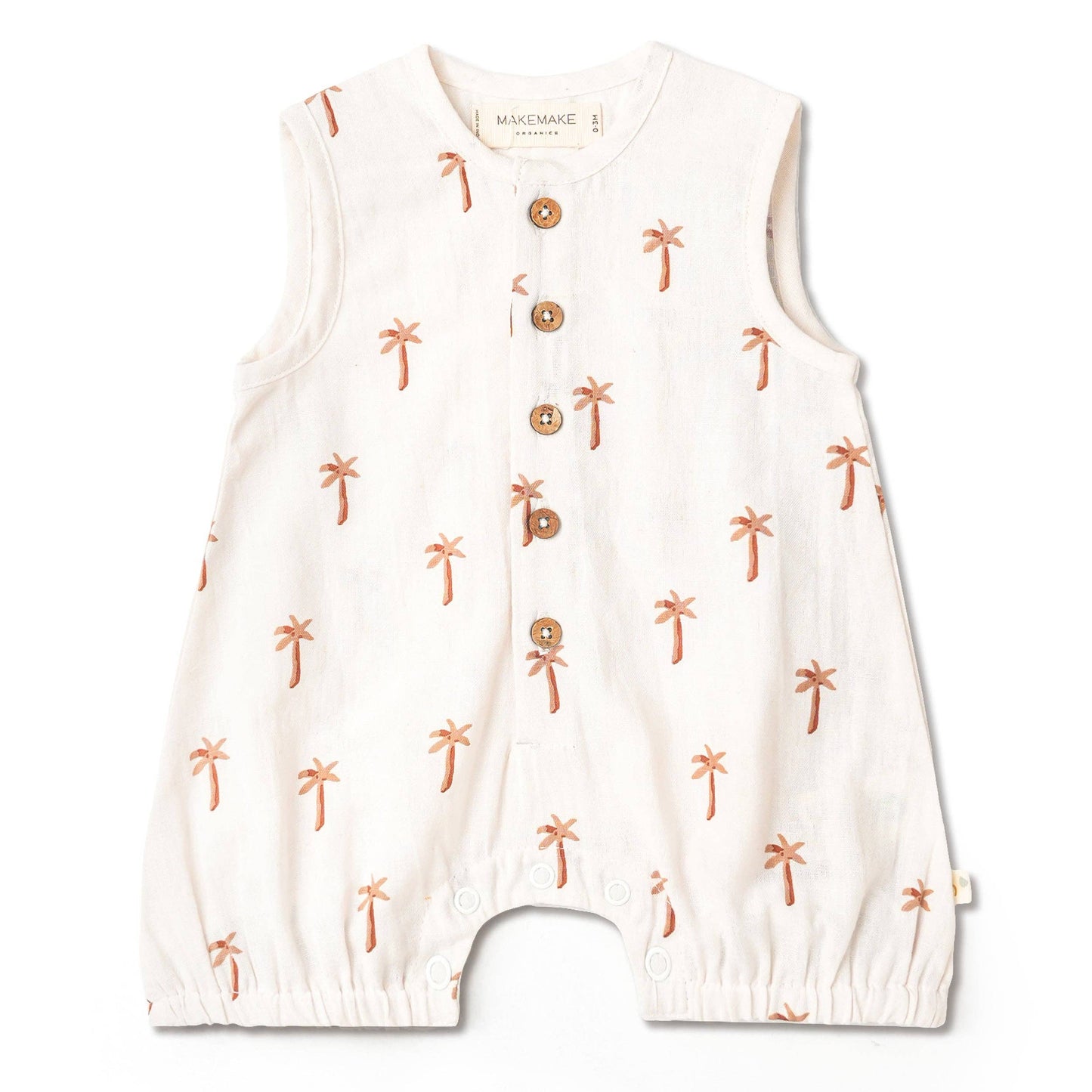 Palm Organic Sleeveless Bubble Romper