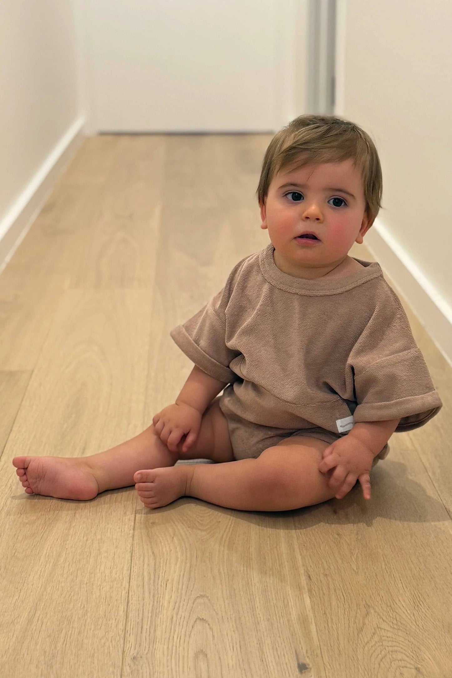 Latte Mini Terry Romper