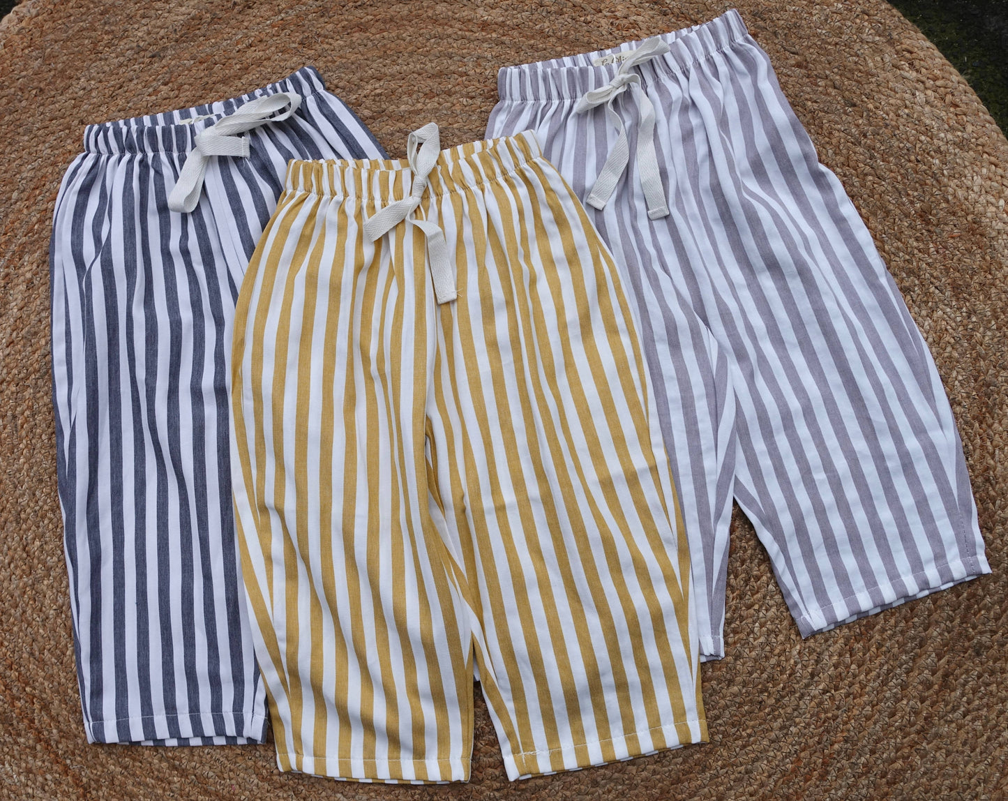 Carter Stripe Pants, Yellow