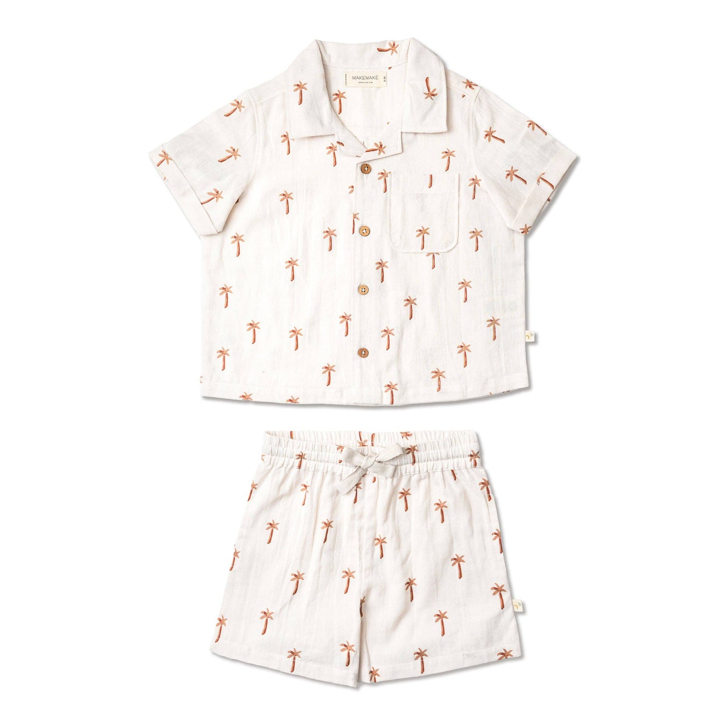 Organic Shirt & Shorts Set - Palm