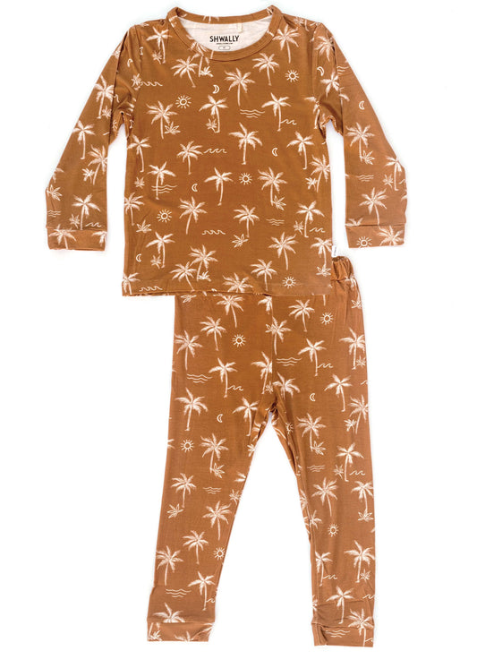 Shwally Palm Camel Bamboo 2 Piece Sleepwear