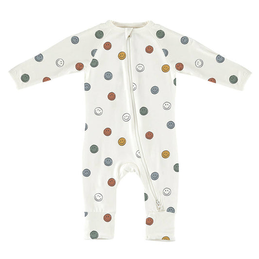 Smiley Face Zip Romper