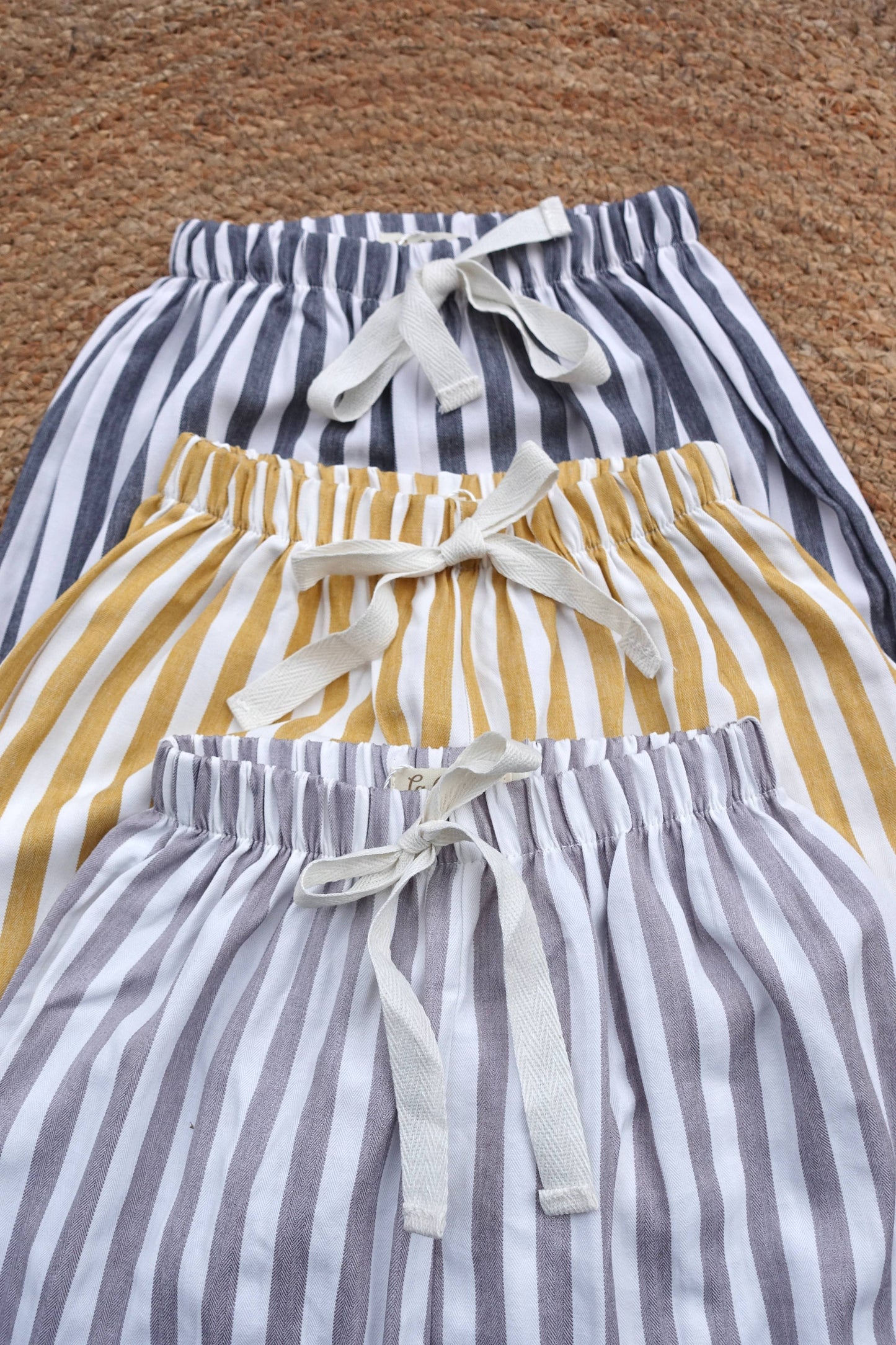 Carter Stripe Pants, Yellow
