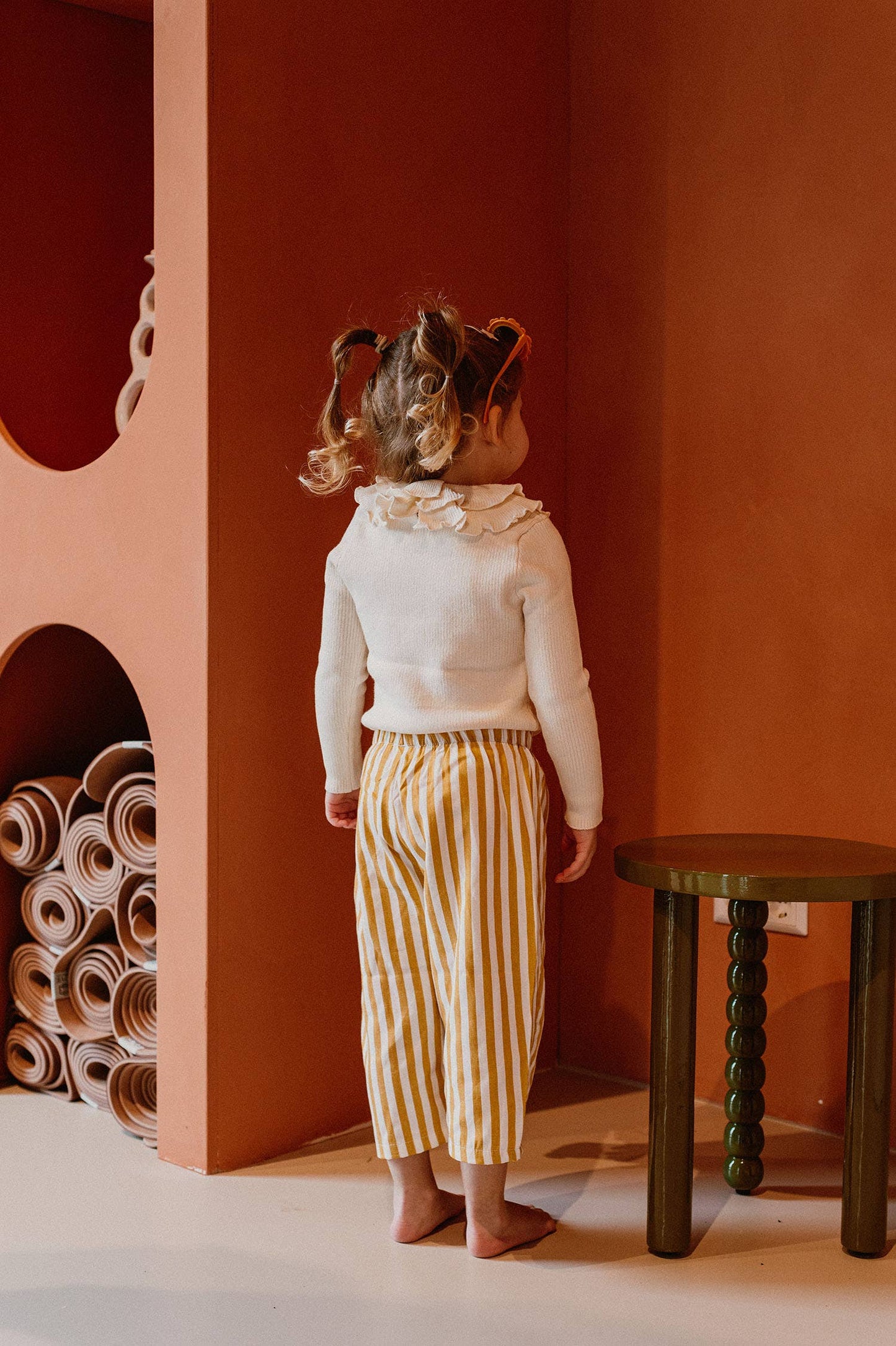 Carter Stripe Pants, Yellow