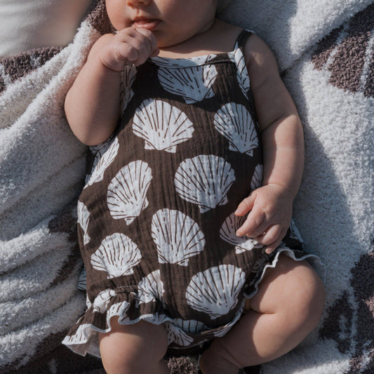 Seashells Muslin Tank Romper