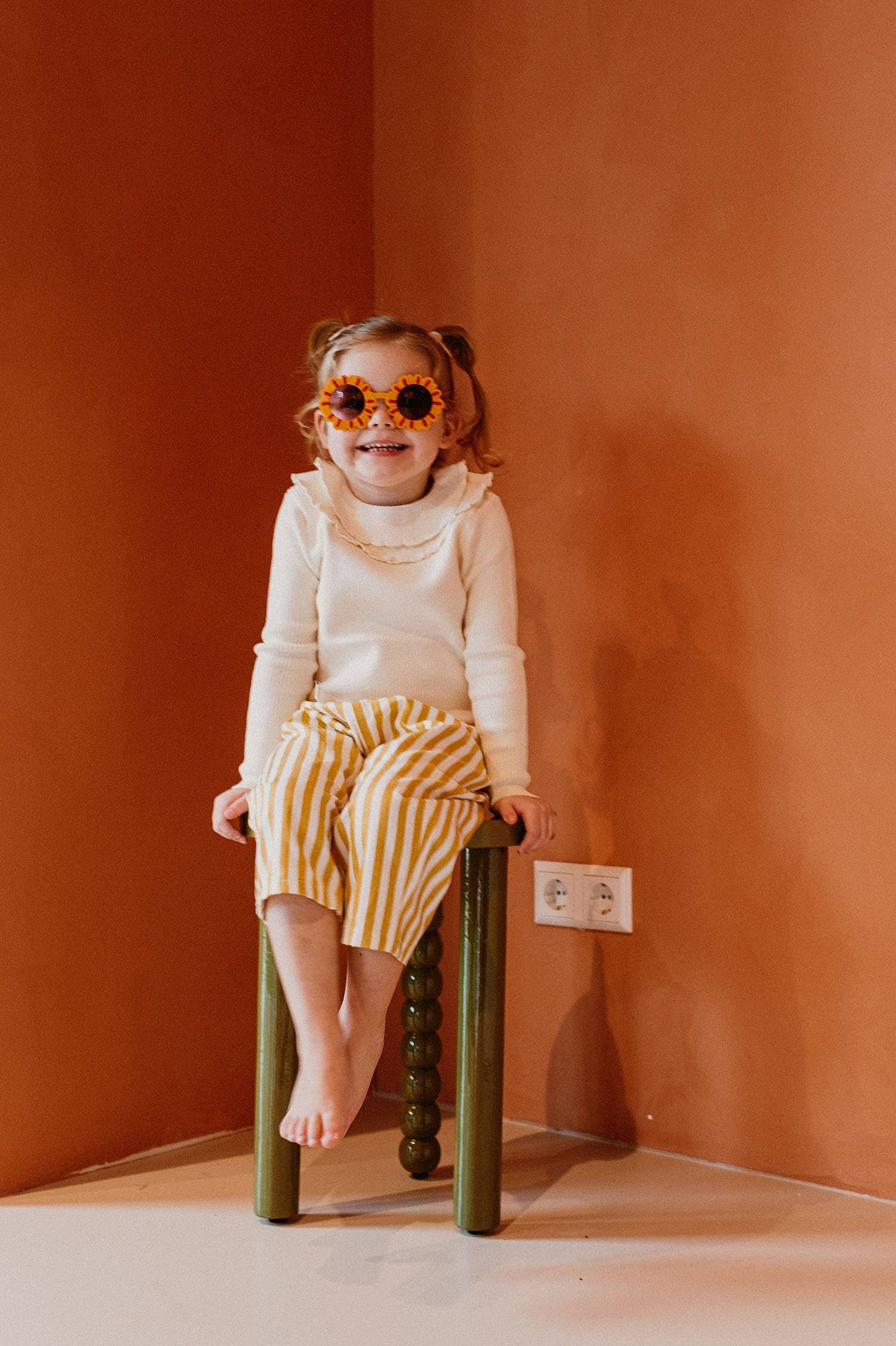 Carter Stripe Pants, Yellow