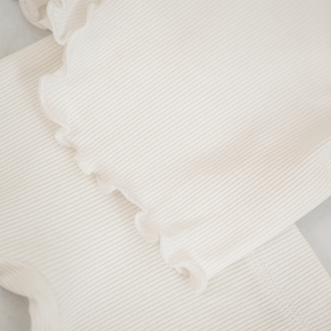 Kimono Ribbed Set: Peony - Newborn