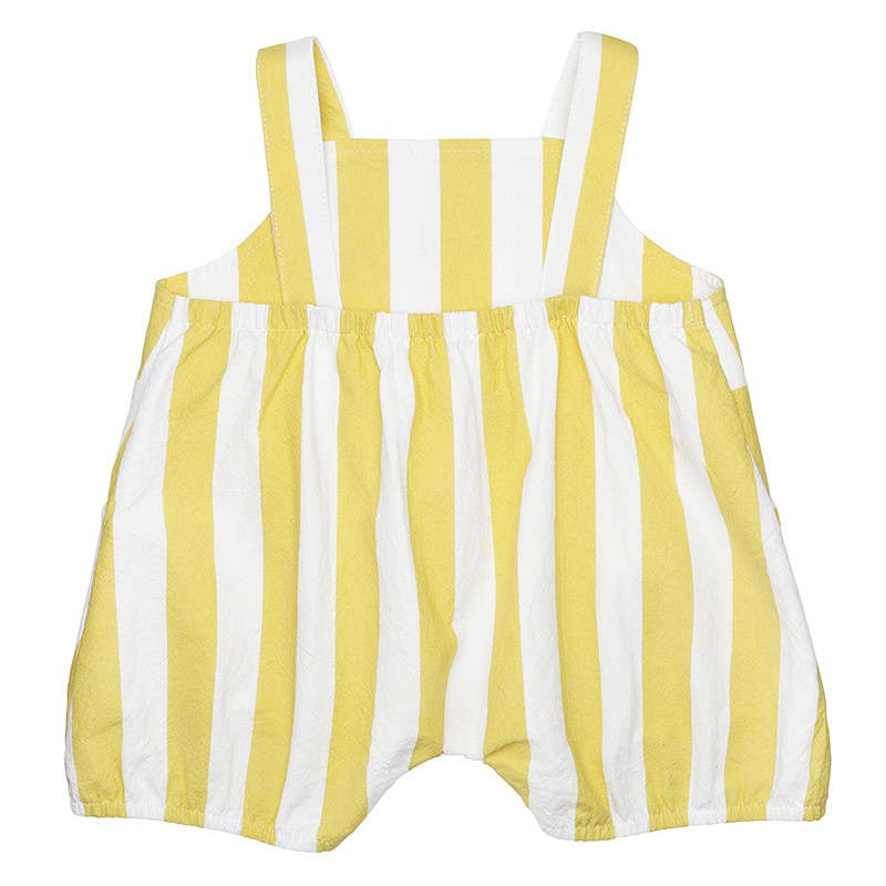 Yellow Stripe Life Overall Romper