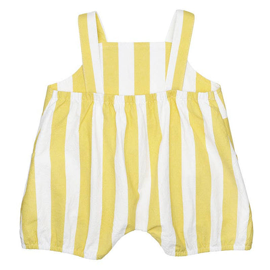Yellow Stripe Life Overall Romper