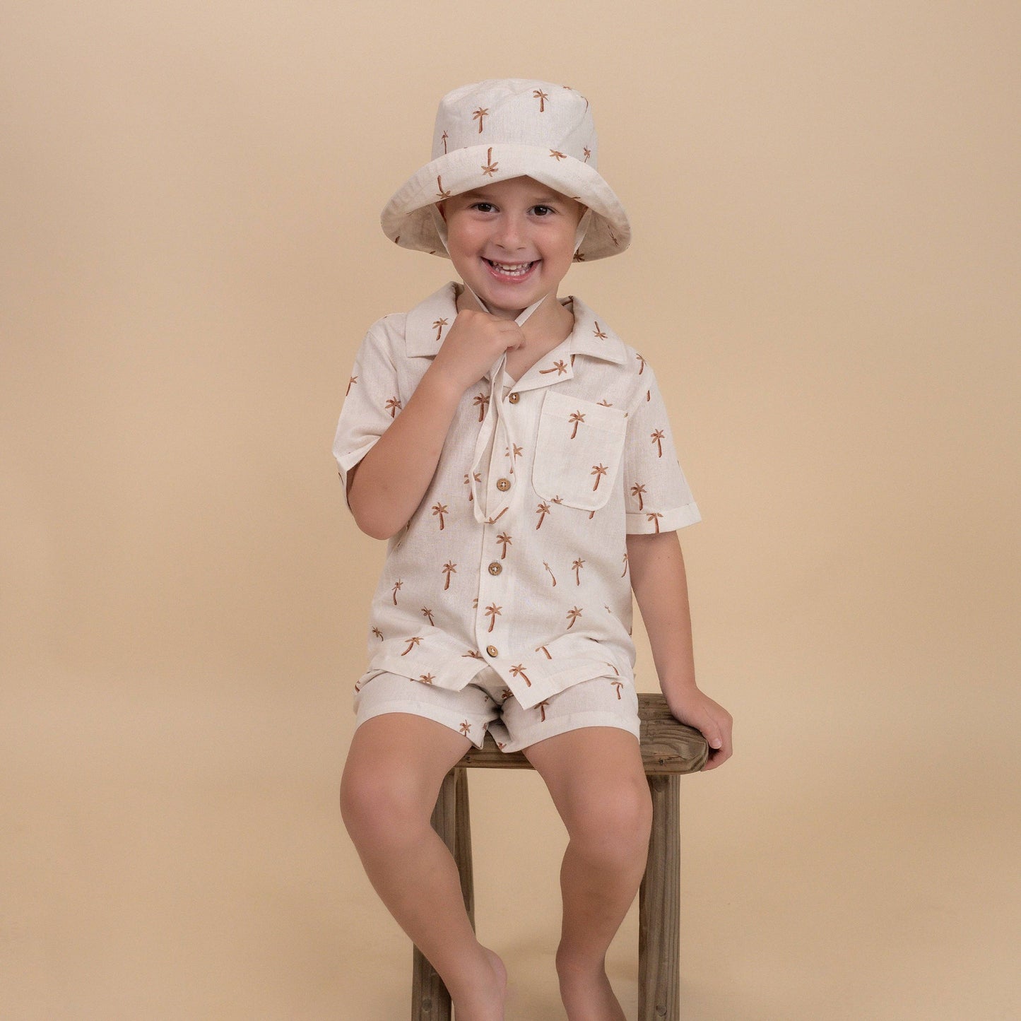 Organic Shirt & Shorts Set - Palm