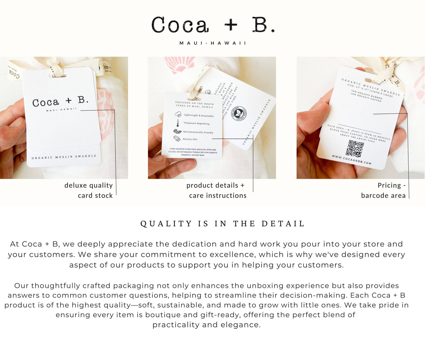 Coca + B Boho Beach Seashell Print Organic Bamboo Muslin Blanket