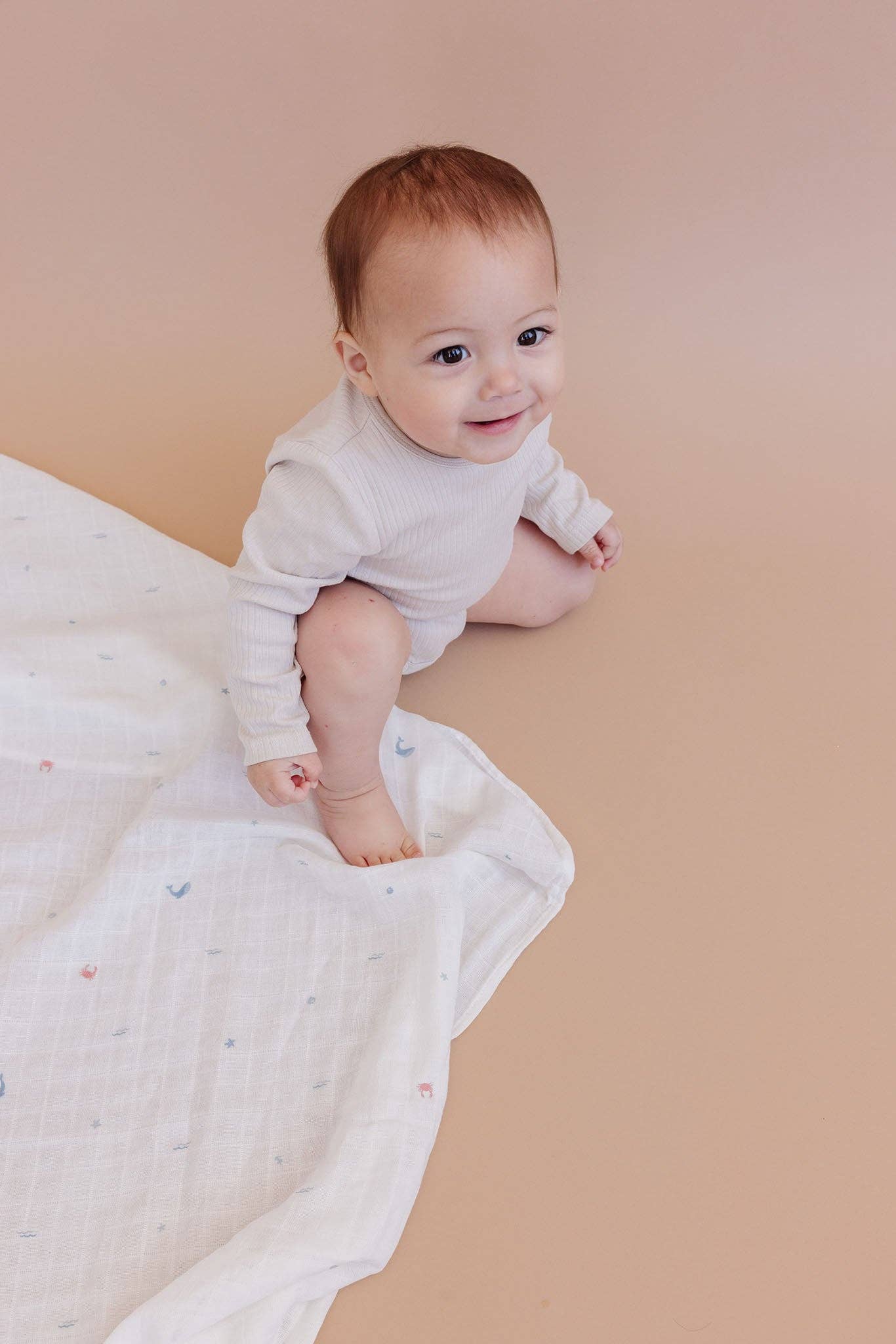 Organic Nautical Ocean Muslin Swaddle