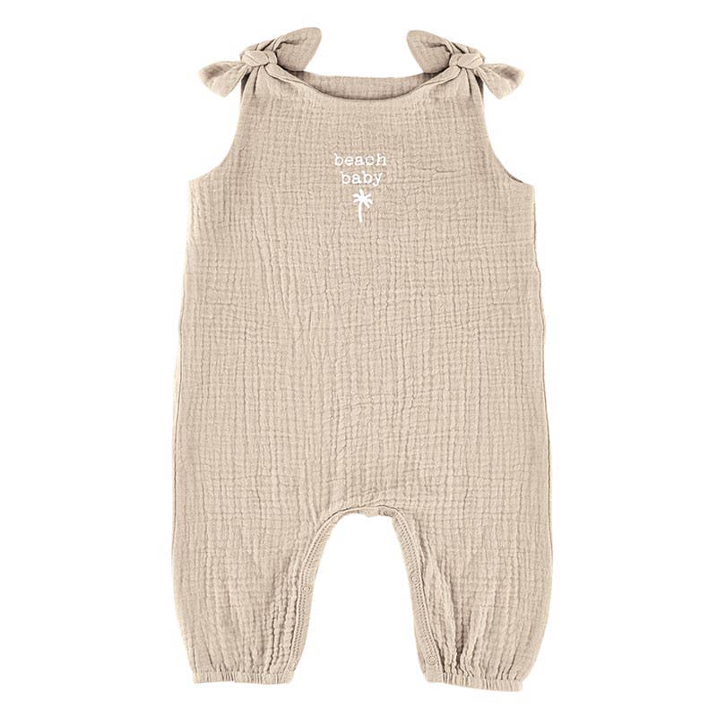 Beach Baby Overall Tie Romper