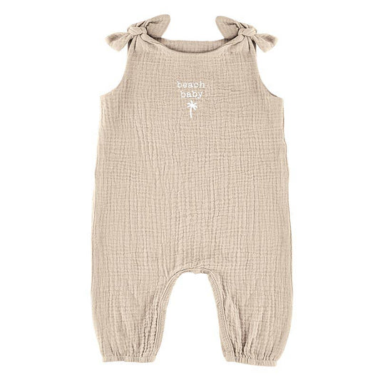 Beach Baby Overall Tie Romper