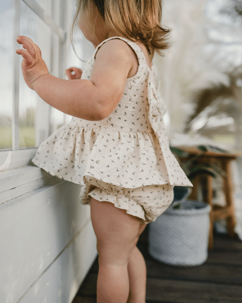 Birdie Bow Front Top & Bloomer Set